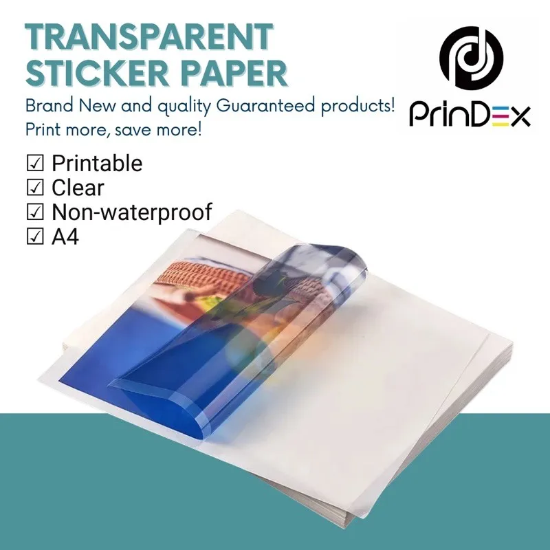 Clear sticker store printer paper