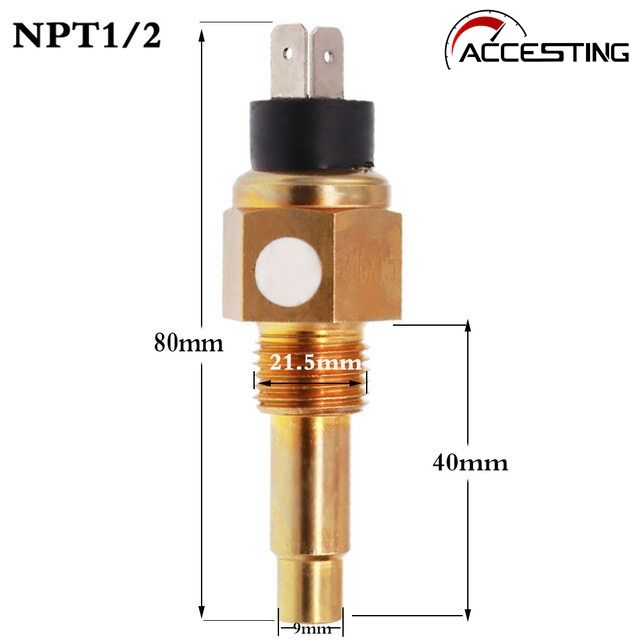 Boat Marine Car Water Temperature Sensor Sender 3/8"18 NPT Thread 40