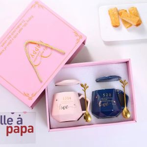 SG Ready Stock CNY Gift USB 55°Warmer Set Ceramics Coffee Mug Thermostat Pad Set Electric Heating Tea Cup With Spoon