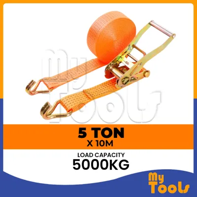 Heavy Duty Ratchet Tie Down Strap Cargo Belt 0.8T 2T 3T4T5T Pickup Truck Self-Locking Rope Lashing Ikat Barang Lori