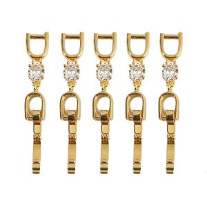 5 Pieces Necklace Bracelet Extenders for Rhinestone Foldover Extension Clasp for Bracelet Necklace Makin