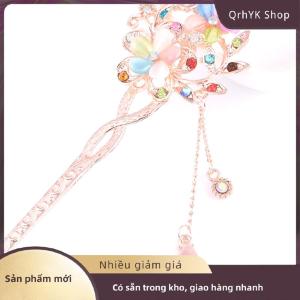 Hàng có sẵn✨ Ghim Cài tóc đá mắt mèo Kẹp Tóc Đính kim cương giả hình hoa đôi