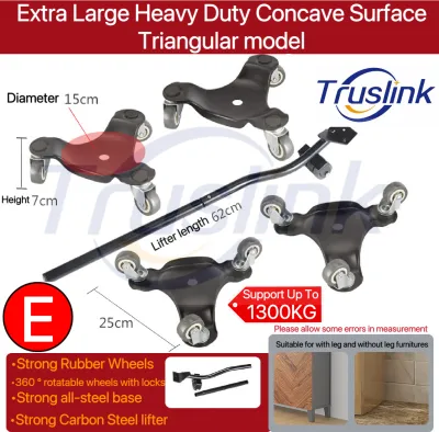 【SG Seller】Truslink 5 In 1 Furniture Lifter Mover Tools Carrying Glider Tool Hand Moving Rolling Rotating Wheel Corner Transport Easily Move Heavy Furniture Tools Set Heavy Duty Sets Available