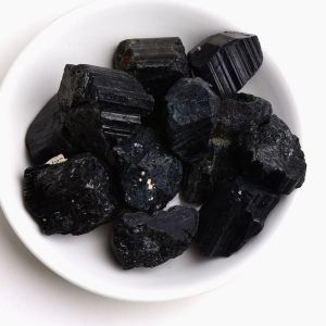 CINDYKHBKJ Natural Natural Black Tourmaline Black Stone Crafts Aromatherapy Stone Funny Handicraft Black Tourmaline Raw Stone Decoration Gift