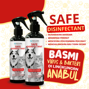Petlabs Safe Disinfectant Basmi Virus & Bakteri di lingkungan anabul 250ml