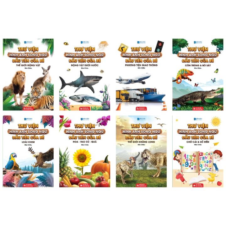 Trọn Bộ Thư Viện Hình Ảnh Song Ngữ Đầu Tiên Của Bé ( bộ 8 cuốn) (BC ...