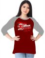 Kaos Atasan Wanita lengan 3/4/ Kaos raglan Wanita Dirgahayu ke79 / Kaos Cewek/ Kaos Oblong/ Baju Kaos Tshirt/ Tshirt wanita/ Tshirt cewek. 