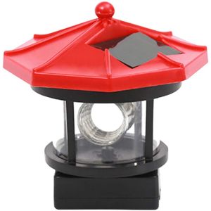 CHUN053634 Đèn LED Đèn hải đăng xoay Sử dụng năng lượng trời. Chức năng xoay Đèn năng lượng trời ngoài trời Bền bỉ Tự động bật/tắt Đèn cảnh quan LED Khu vườn ngoài trời