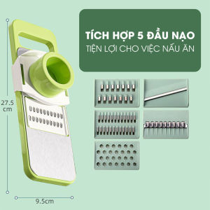[HCM] Bộ nạo rau củ quả 5 LƯỠI DAO  INOX 304 không gỉ đồ bào rau củ đa năng cao cấp đa năng tiện dụng-Randy