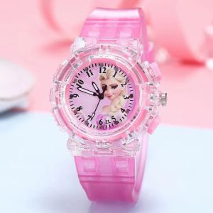 Happily Baby Watches for Kids Girl Fashion Luminescence Princess Watch Colorful Flash Wrist Watch Luminous Watch
