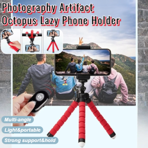【Photography Artifact】Octopus Lazy Phone Holder Tripod Flexible Sponge Octopus Stand Portable Camera Phone Tripod Clip