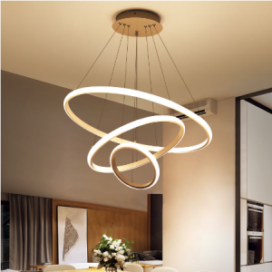 Lampu Hias Ring Lampu Led Hias Gantung Ruang Tamu Ring Chandelier Minimalis