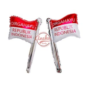 Balon Foil Tongkat Bendera Merah Putih / Balon Pentung Bendera HUT RI / balon indonesia