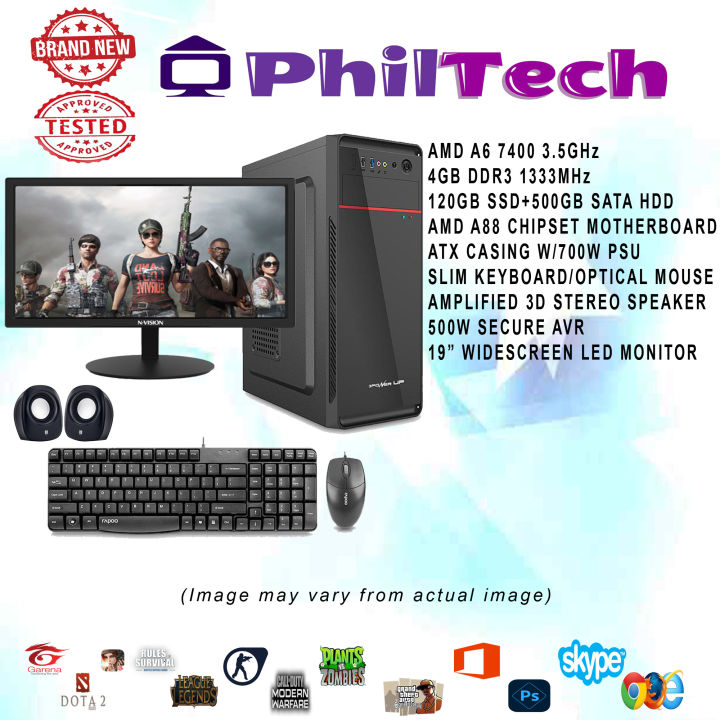 A6-7480 with Radeon R5 8GB DDR3/128GB SSD+500GB SSD/19