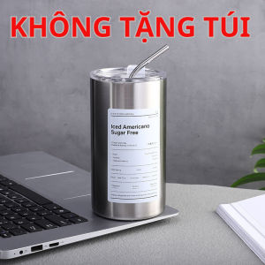 Ly giữ nhiệt Iced Americano 600ml inox 304 HiLOGI cốc giữ nhiệt có ống hút tặng kèm túi