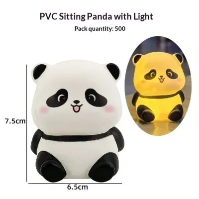 QIHUISHI Dễ thương Gấu Trúc Nhỏ đèn ngủ Led mềm dễ thương sáng tạo động vật đèn ban đêm ba bánh Dimmable thích hợp cho điều dưỡng trẻ em và trẻ em trang trí căn phòng mát mẻ Quà Tặng trẻ em (Phong cách gấu trúc)