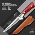 Kitchen Knife High Carbon Steel Boning Knife Handmade Forged Meat Knife Chef Knife with Sheat. 