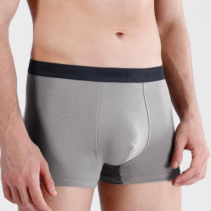 Sea yadou mùa xuân và mùa hè Đồ lót nam vải cotton bốn góc màu tương phản thoải mái giữa eo thoáng khí quần lót nam