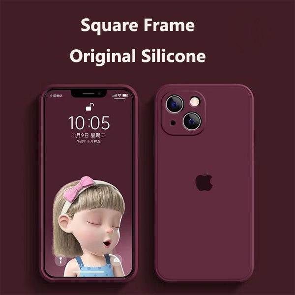 JOONOOR For iPhone 14 Plus 13 12 Pro Max X XR 8+ 6 Plus Original Liquid Silicone Square Edge