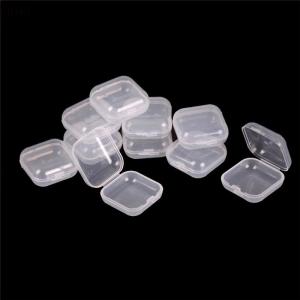 💕💞【Special price】ERDU 10pcs MINI CLEAR Plastic Small BOX เครื่องประดับอุดหูกล่องเก็บของ