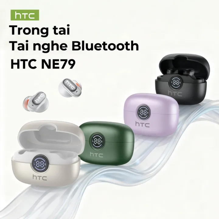HTC ne79 ai dịch Tai nghe Bluetooth 6.0 Tai nghe không dây thời gian thực ai dịch 72h pin cuộc sống enc Microphone IPX5 nhẹ chống nước. | BigBuy360 - bigbuy360.vn