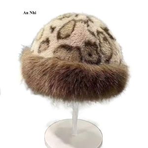 Mũ Lông Da Beo Thời Trang Nữ Giữ Ấm Mùa Đông Chống Gió Lót Lông Dày Mềm Mại Phong Cách Sang Trọng Cao Cấp
