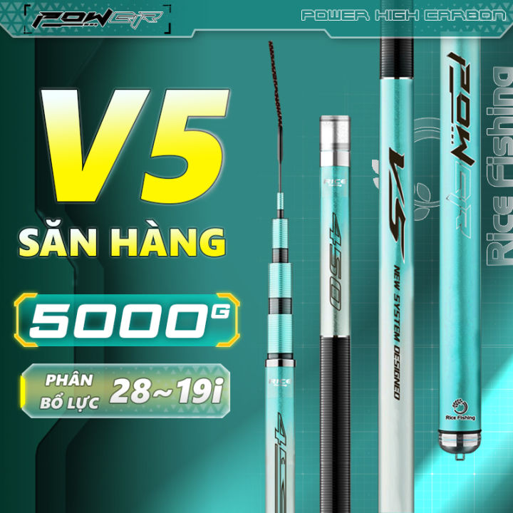 Cần câu đài săn hàng RICE FISHING V5 SĂN HÀNG carbon cao cấp săn cá lớn ...