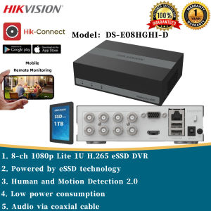Hikvision CCTV DVR 4Channel 8 Channel Built-in SSD 1080P Human Detection Motion Detect Video Recorder For CCTV Camera