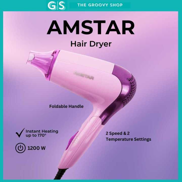 Amstar Folding Travel Hair Dryer 1200W Speed Temperature - Main Image