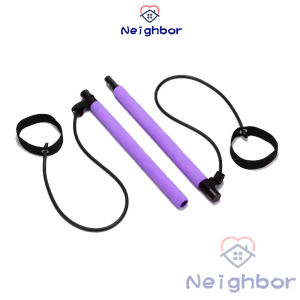 Yoga Pilates Bar Kit Portable Gym Exercise Resistance Band Elastic Home Pilates Bar Stick Fitness / Muscle Toning Bar Home Fitness Gym