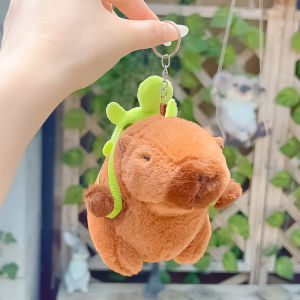 น่ารัก Capybara พวงกุญแจจี้ตุ๊กตาจำลอง Capibara ตุ๊กตาน่ารักอะนิเมะน่ารักกระเป๋าของเล่นตุ๊กตาอัดแน่นปุยจี้ของขวัญวันเกิด