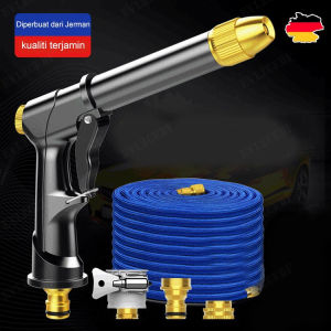 Garden Hose Car Wash Tool Set with Magic Hose and High Pressure Nozzle