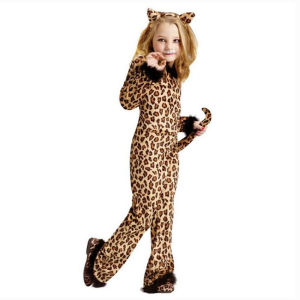 Kids Child Animal Wild Leopard Costume Cosplay for Girls Fantasia Halloween Purim Carnival Mardi Gras Party Jumpsuit2026