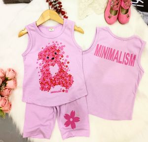 (7-22KG) Bộ SÁT NÁCH QUẦN ÔM thun coton 4 chiều đẹp bé GÁI (052)