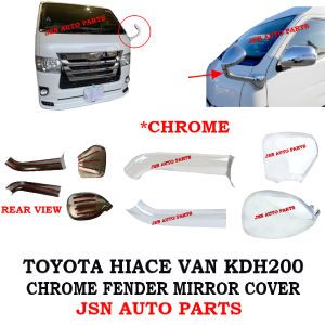 J01S02 CHROME FENDER MIRROR COVER TOYOTA HIACE KDH200 VAN