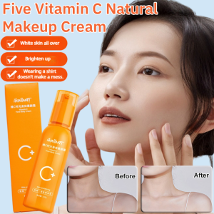 Vitamin C Face Cream Natural Makeup Concealer Brightening Anti Aging Long Lasting Moisturizing Waterproof Cream