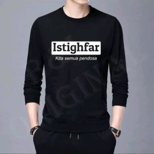 Sale Spesial Sweater Keren Crewneck  Elegan Kaos Pria Trendy Sweatshirt Sweter Cowok Istighfar