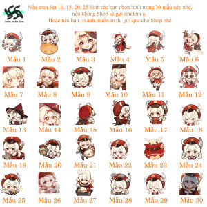 Genshin Impact - Set 10/15/30 Sticker Klee hình dán chibi game genshin trang trí mũ bảo hiểm vali điện thoại laptop...siêu đẹp chống nước chống xước