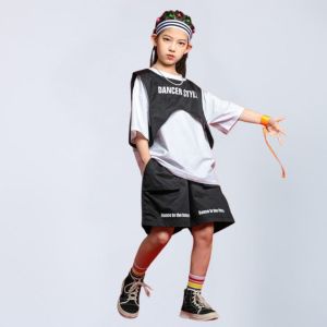 HAZEL Baju Dance Anak Perempuan 3in1Atasan Vest Bawahan Korea Usia 2-14 Tahun LITTLE ROOM KIDS