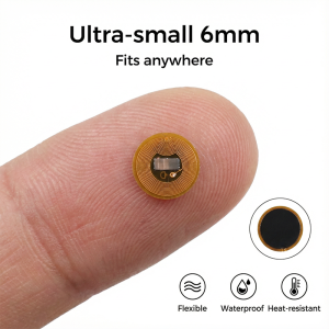 Diameter 6mm NXP NTAG213 NFC Tags  Programmable RFID Stickers Round Waterproof Flexible FPC NFC Labels for Phones Wearables