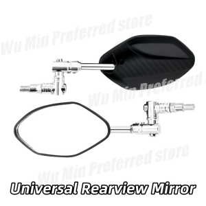 HD Rearview Mirror for Honda Motorcycles - 360° Foldable with CNC Alloy Base & Universal Mount