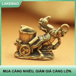 【LAKEBAO】 Đồng hoàng đạo ngựa học tập phong phú năm xe bức tượng Máy tính để bàn trang trí phòng khách bàn trà kim loại thủ công trang trí nhà