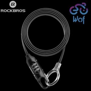 ROCKBROS PL3001 Portable Gembok Sepeda Motor Password 3 digits Bicycle Lock High Security Anti-theft Locks Safety Bike Chain Lock for Motorcycle Electric E-Bike Accessories 32120004
