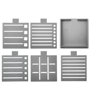 UNIITY với các mẫu danh sách có thể tái sử dụng Khuôn in giấy ghi chú và giá đỡ Có thể tái sử dụng Nhựa Mẫu bố cục ghi chú Nhiều bố cục Giá đỡ mẫu ghi chú Bộ khuôn vẽ trang trí sổ tay