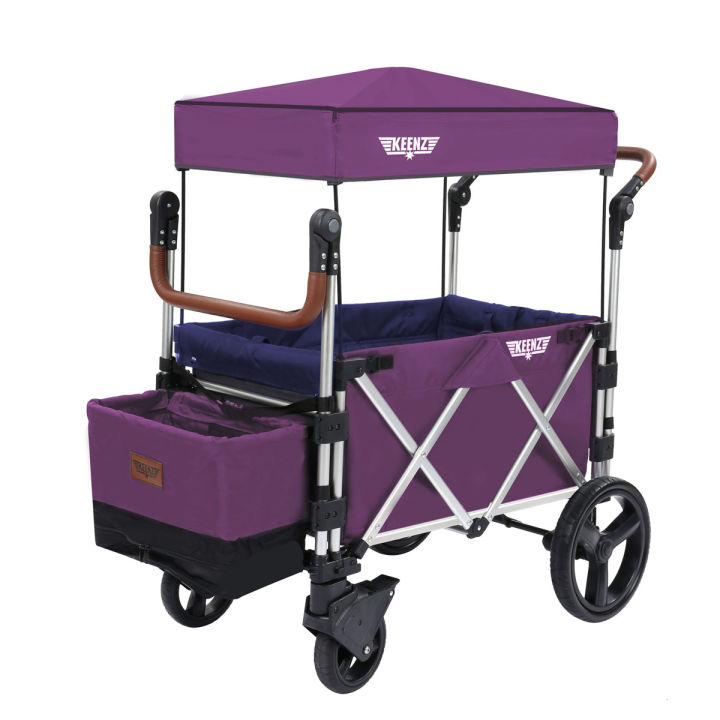 Keenz 7S Premium Deluxe Foldable Wagon-Stroller (Purple Magic