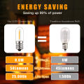 Bóng đèn LED Edison dây tóc hoài cổ bóng đèn E12 E14 0.6W Ống Bóng Đèn Thủy Tinh Cổ Điển 220V màu trắng ấm đèn bóng đèn đồ trang trí nhà bóng đèn 90% năng lượng hiệu quả. 