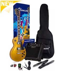 Thomson Les Paul w/ Amplifier and Accessories - Electric Guitar Package (Gold)