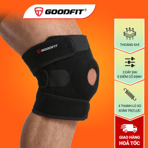 Bố gối thể thao GoodFit GF515K bảo vệ đầu gối khi chơi thể thao pickleball gym thiết kế 3 đai dán