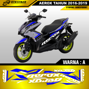 Stiker striping transparant aerox tahun 2016-2019 variasi