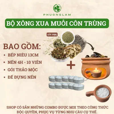 Bếp xông thảo mộc bồ kết (đèn bù bể vỡ) thanh tẩy nhà cửa thanh lọc không khí xua đủa côn trùng thơm nhà.